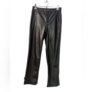 Joie Limited Edition Faux Leather Pants Women’s Black Straight Leg Size 4